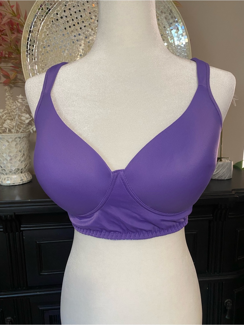 Rhonda Shear Purple Seamless Underwire Bralette - Women Intimates L